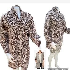 Style & Company Animal print‎ open cardigan 1X
